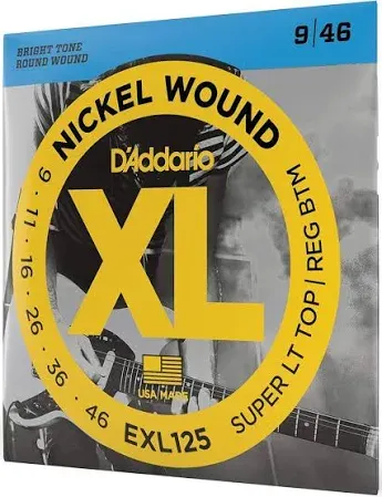 Set cuerdas Guitarra Electrica 0.09 D'addario XL EXL125